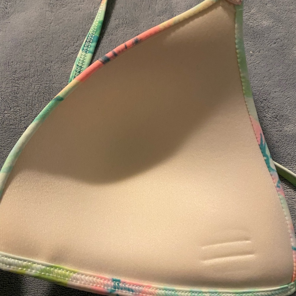 NWOT Victoria’s Secret PINK Tropical Molded Cup Bikini Top Size Small-DD - Picture 8 of 9